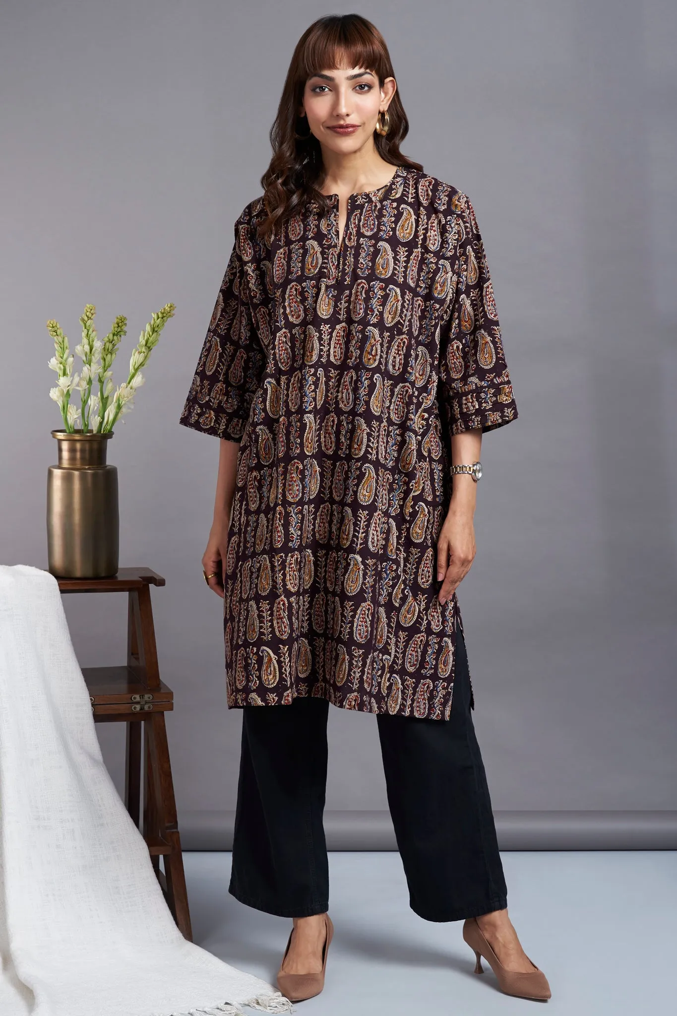 leisure tunic - glittering sky & paisleys