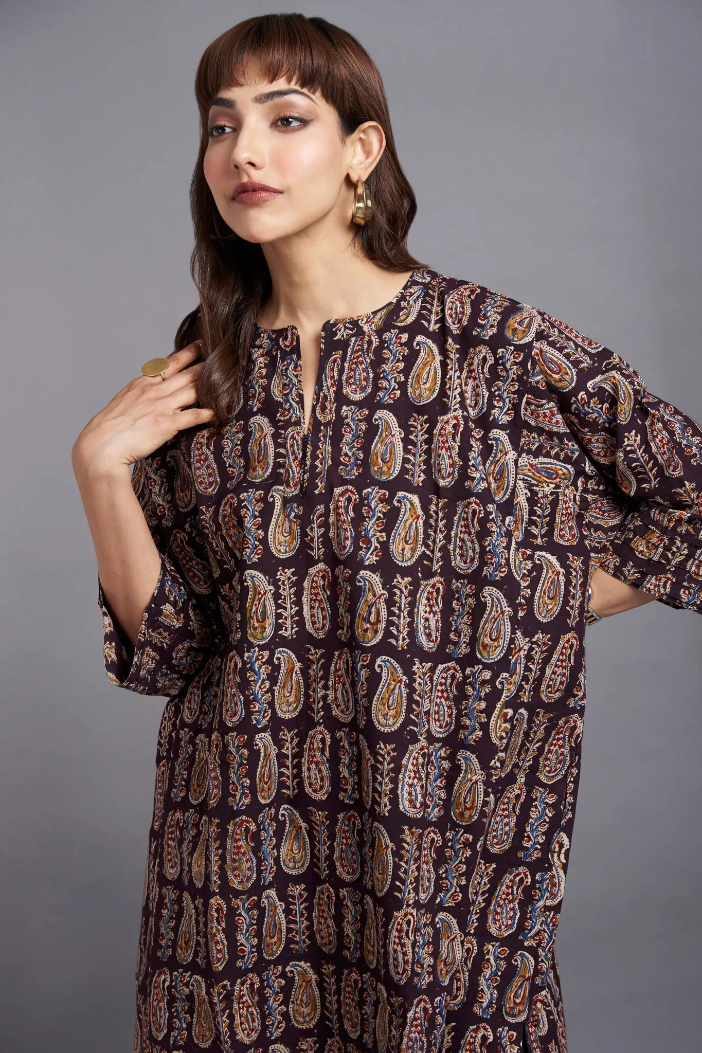 leisure tunic - glittering sky & paisleys