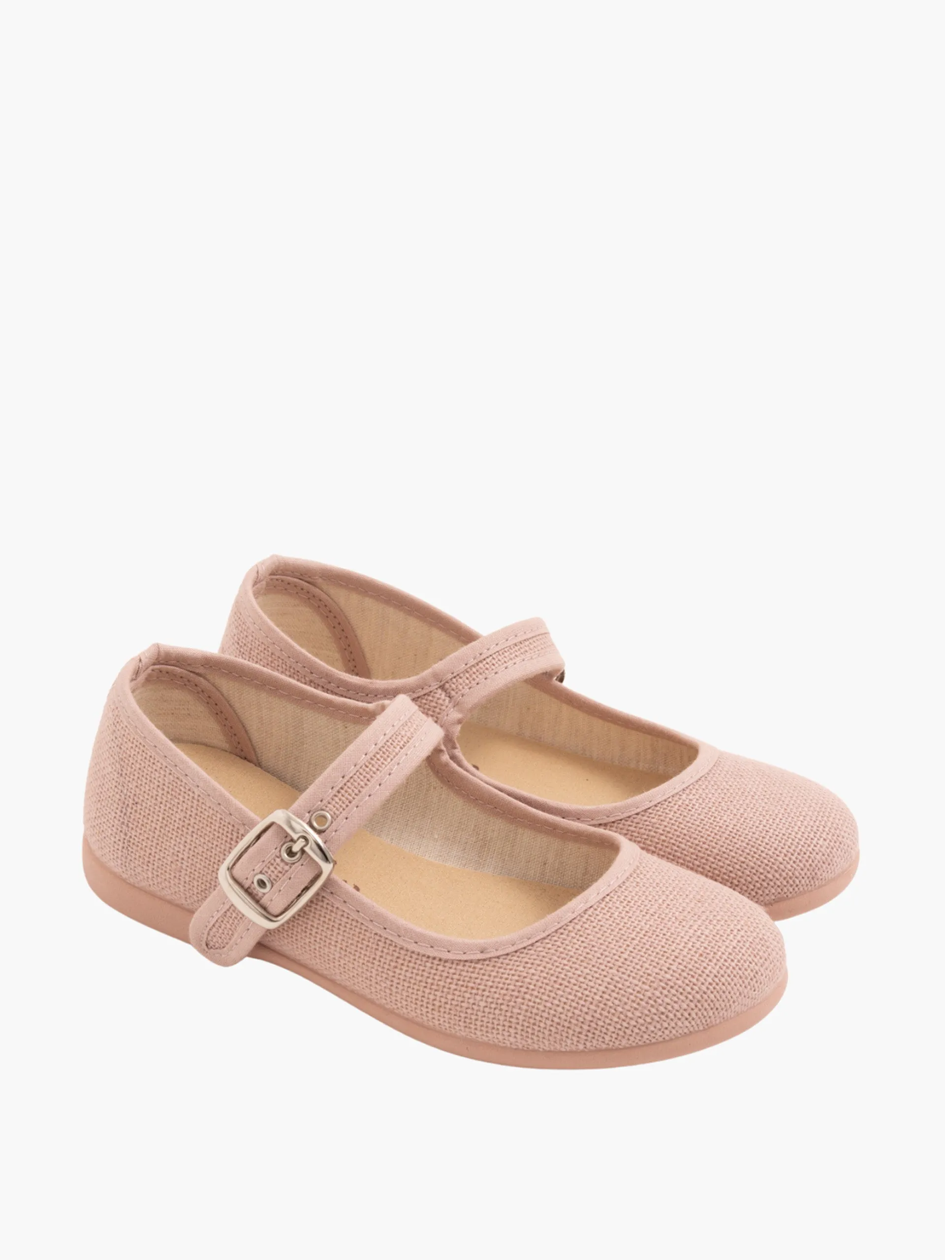 Linen Mary Jane pastel pink