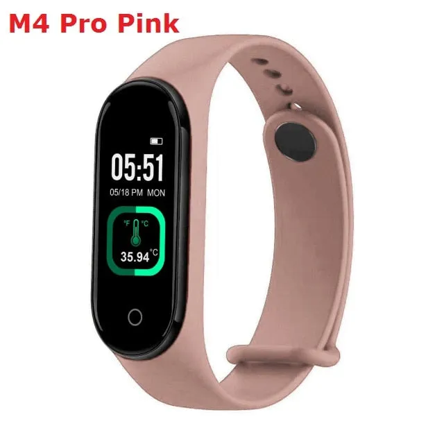 M4 Pro Smart Fitness Watch with Body Temperature Monitor