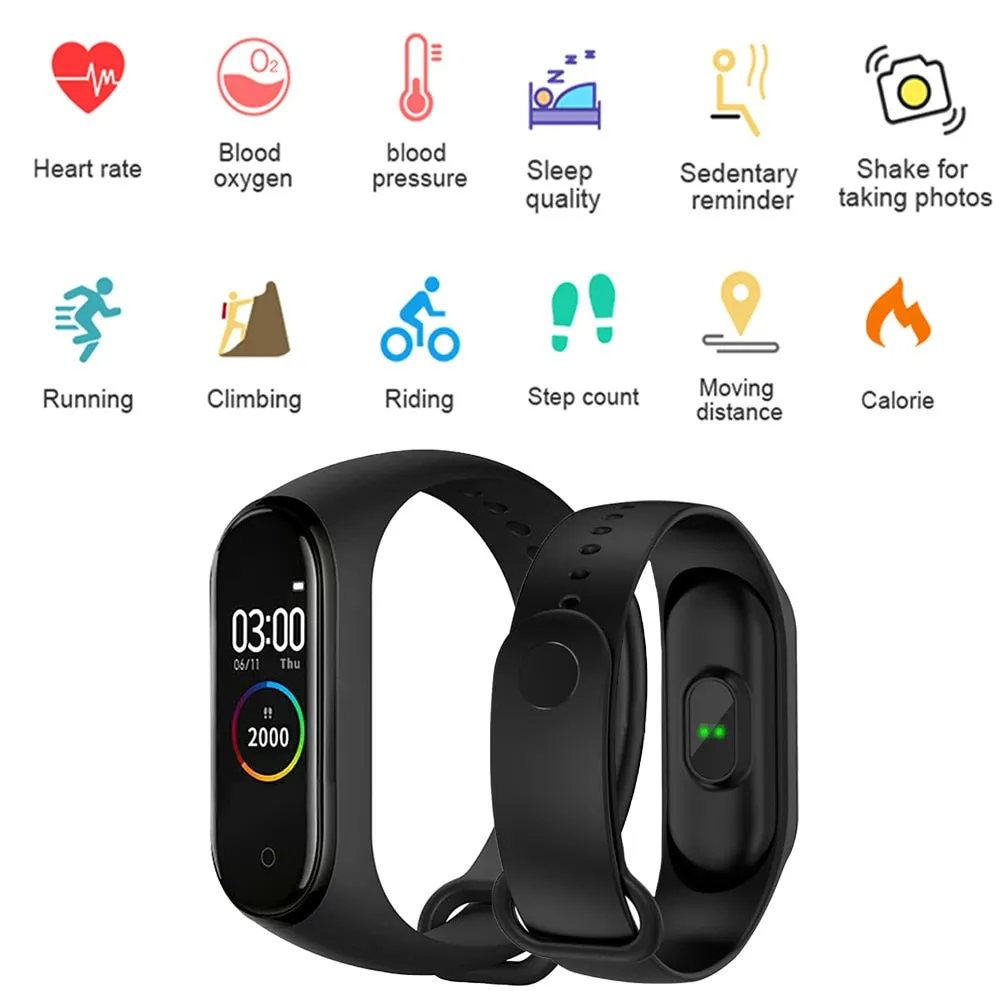 M4 Pro Smart Fitness Watch with Body Temperature Monitor