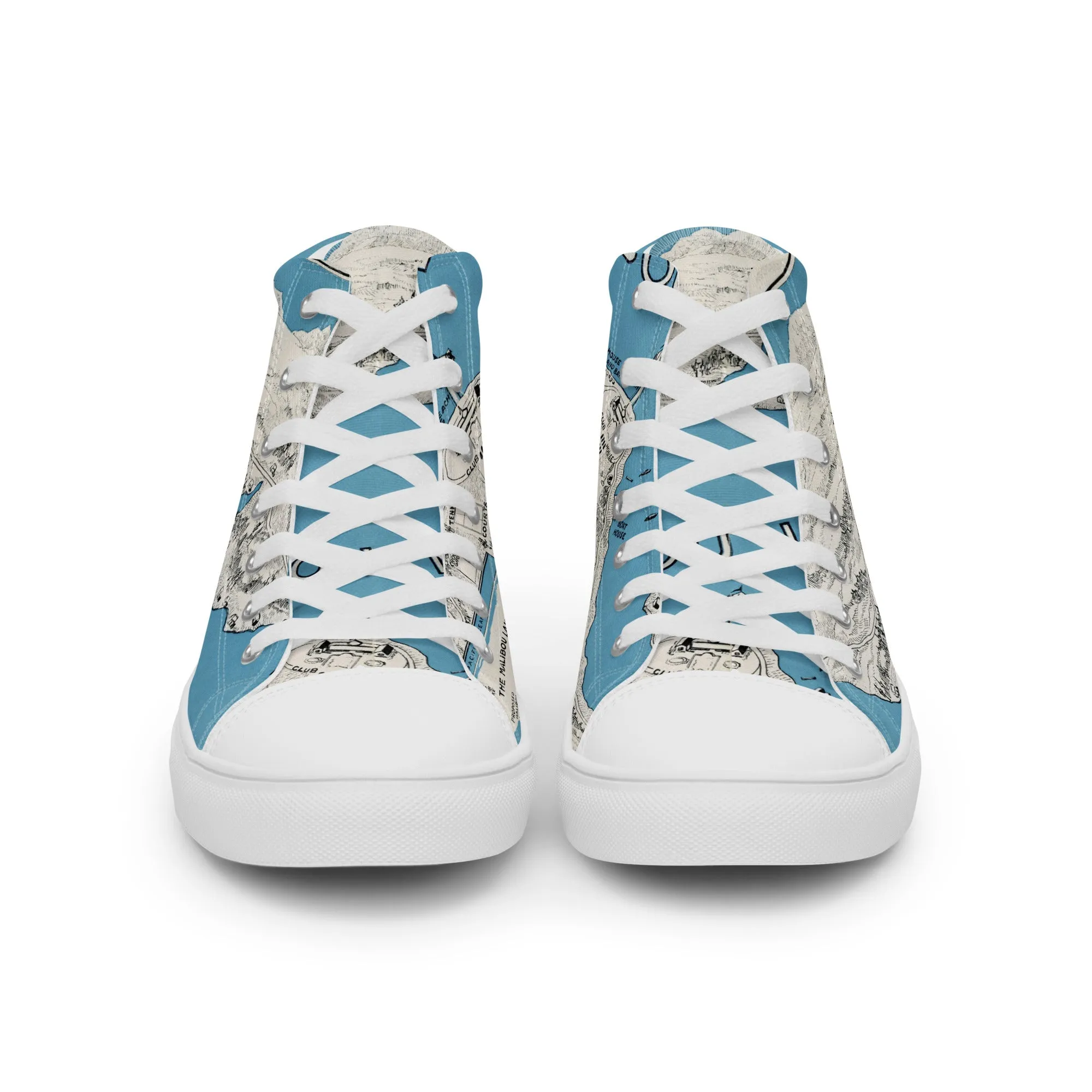 Malibou mapwear Women’s high top canvas shoes