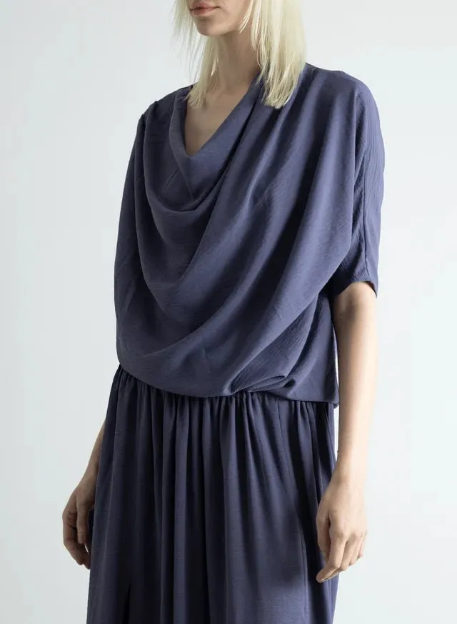 Meg Abstraction Cowl Top (Lilac)