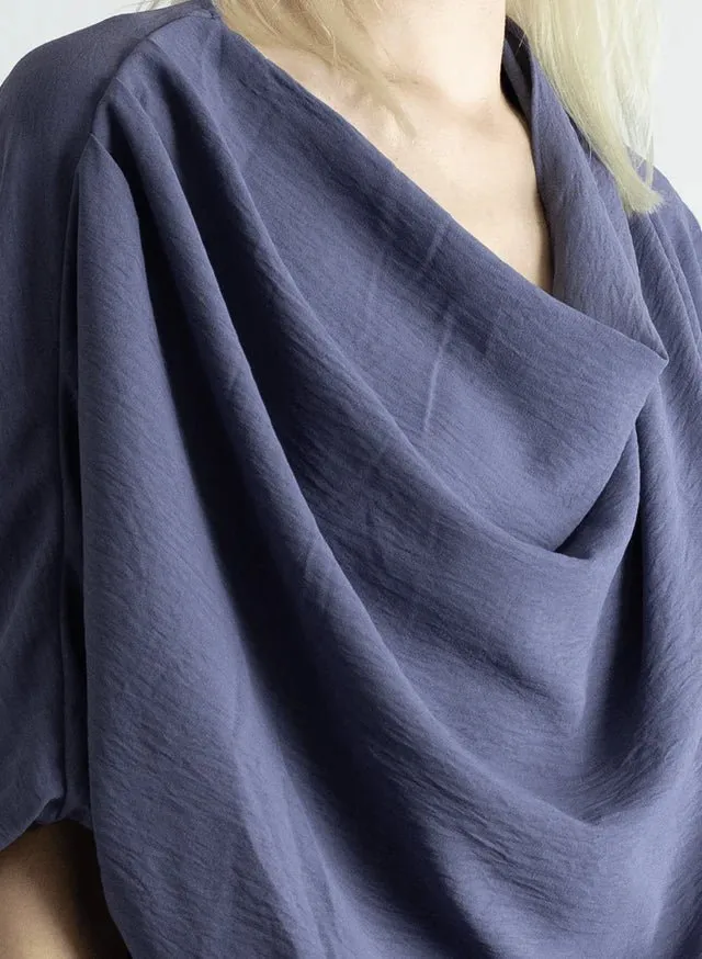 Meg Abstraction Cowl Top (Lilac)