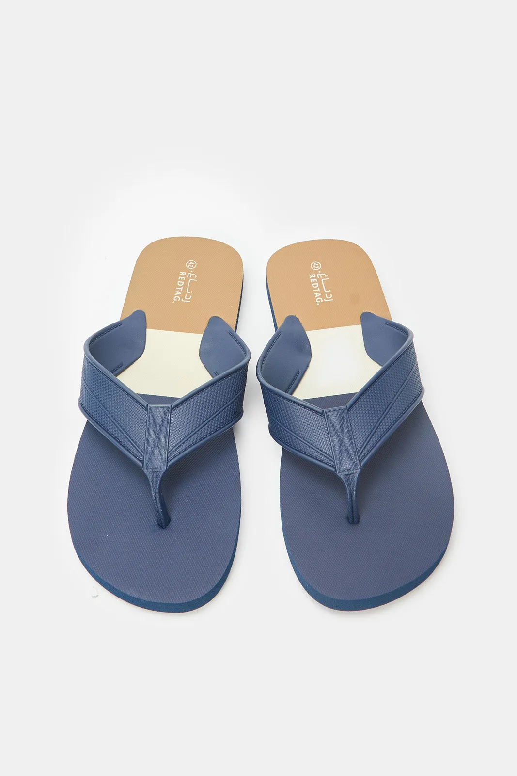 Men Blue Toe Post Flip Flops