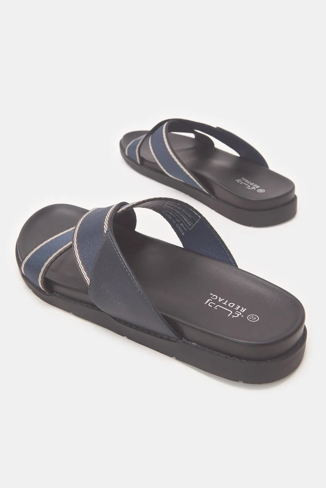 Men Navy Criss Cross Sandal