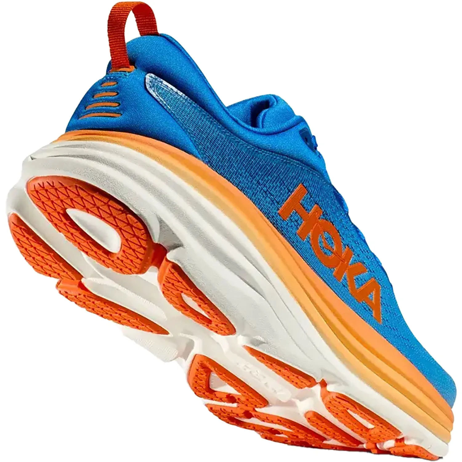 Men's Hoka Bondi 8 Coastal Sky/Vibrant Orange Mesh