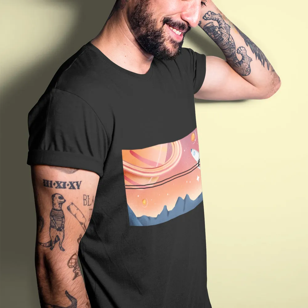 Mens Rocket Space Block Short Sleeve Tee