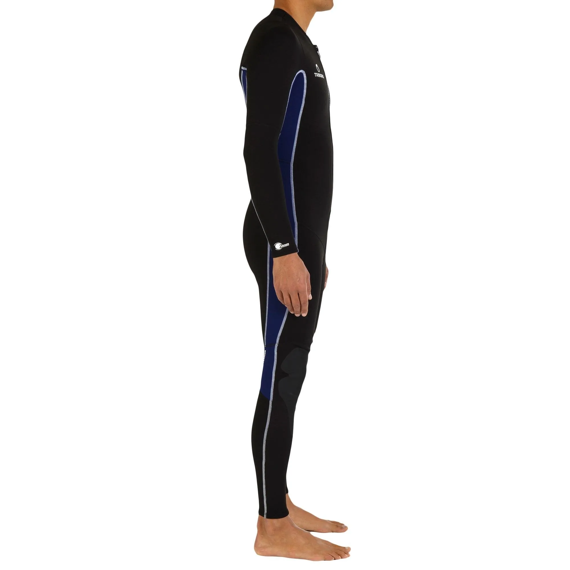 Men's Snorkeling Wetsuit 2 mm Full with Front Zip SUBEA