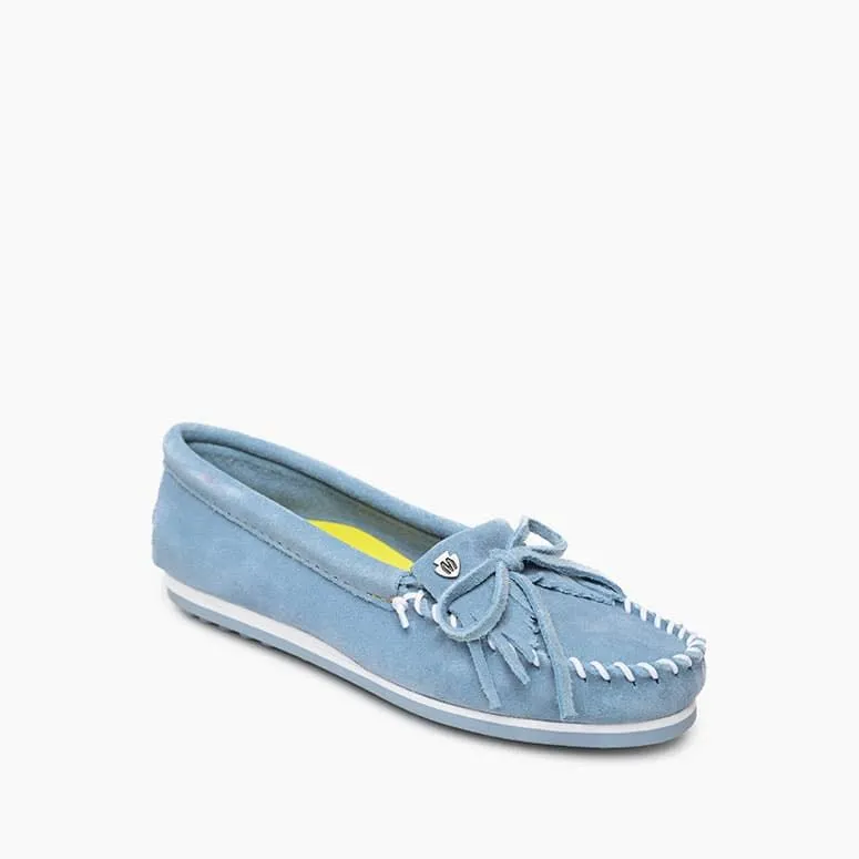 'Minnetonka' Women's Kilty Plus Moccasin - Hydrangea Blue