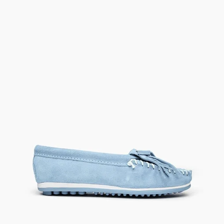 'Minnetonka' Women's Kilty Plus Moccasin - Hydrangea Blue