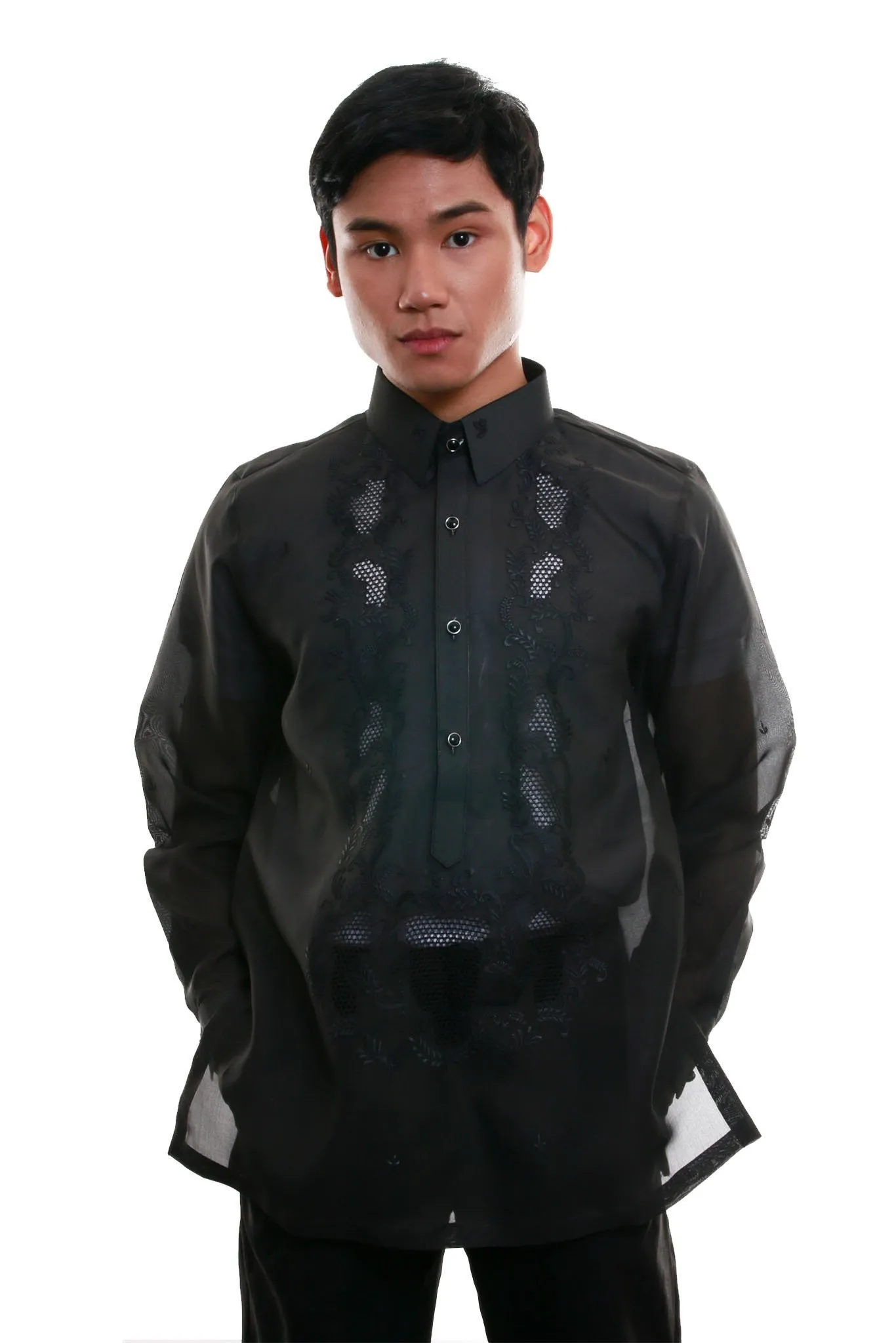 MJ15 - Jusi Barong Tagalog Black