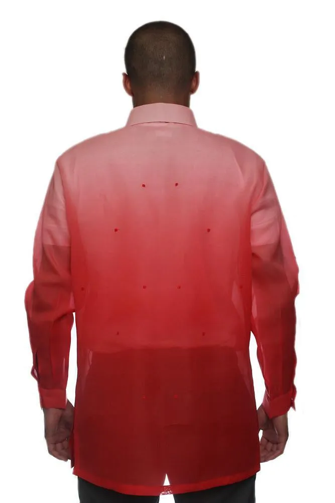 MJ21 - Jusi Barong Tagalog Monochromatic Red