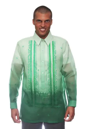 MJ24 - Jusi Barong Tagalog Monochromatic Green