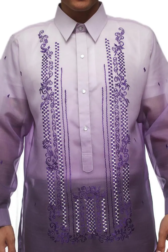 MJ26 - Jusi Barong Tagalog Monochromatic Purple