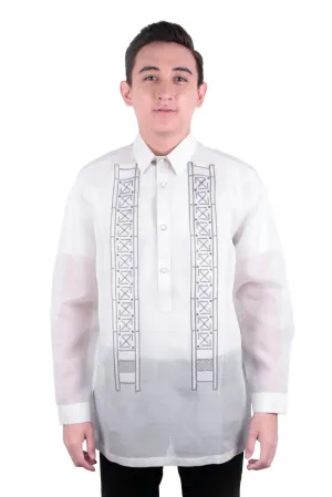 MJ33 - MADE-TO-ORDER - Jusi Pina Barong Tagalog Ethnic Burda