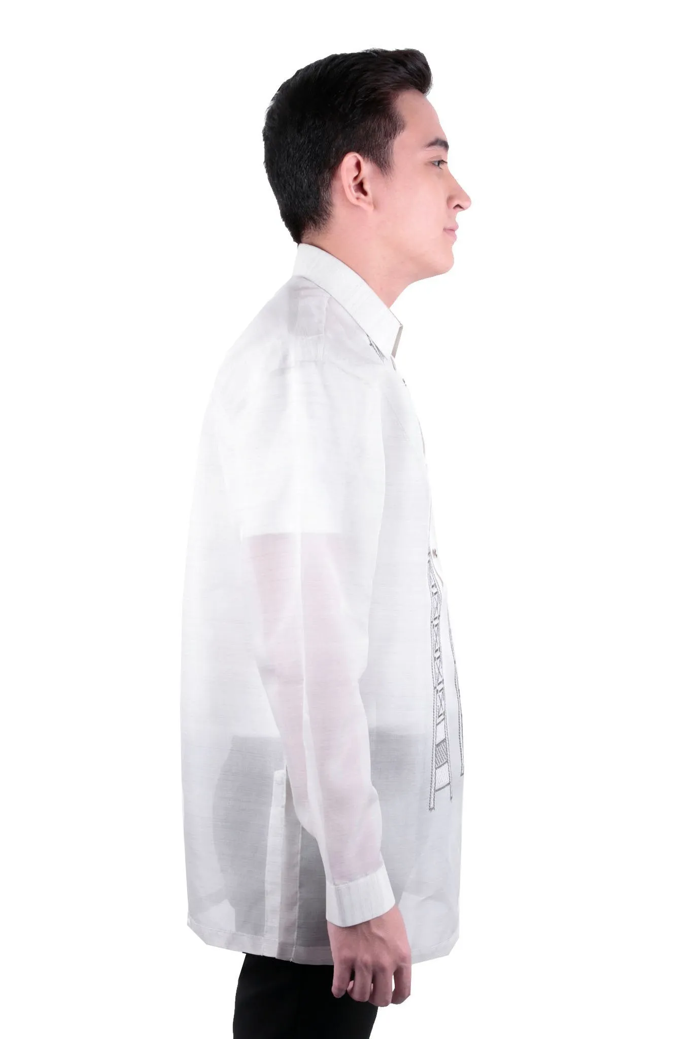 MJ33 - MADE-TO-ORDER - Jusi Pina Barong Tagalog Ethnic Burda