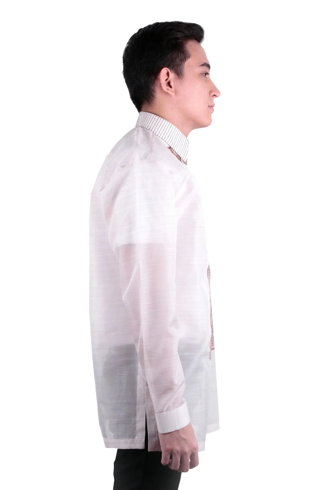 MJ34 - MADE-TO-ORDER - Jusi Pina Barong Tagalog Ethnic Burda