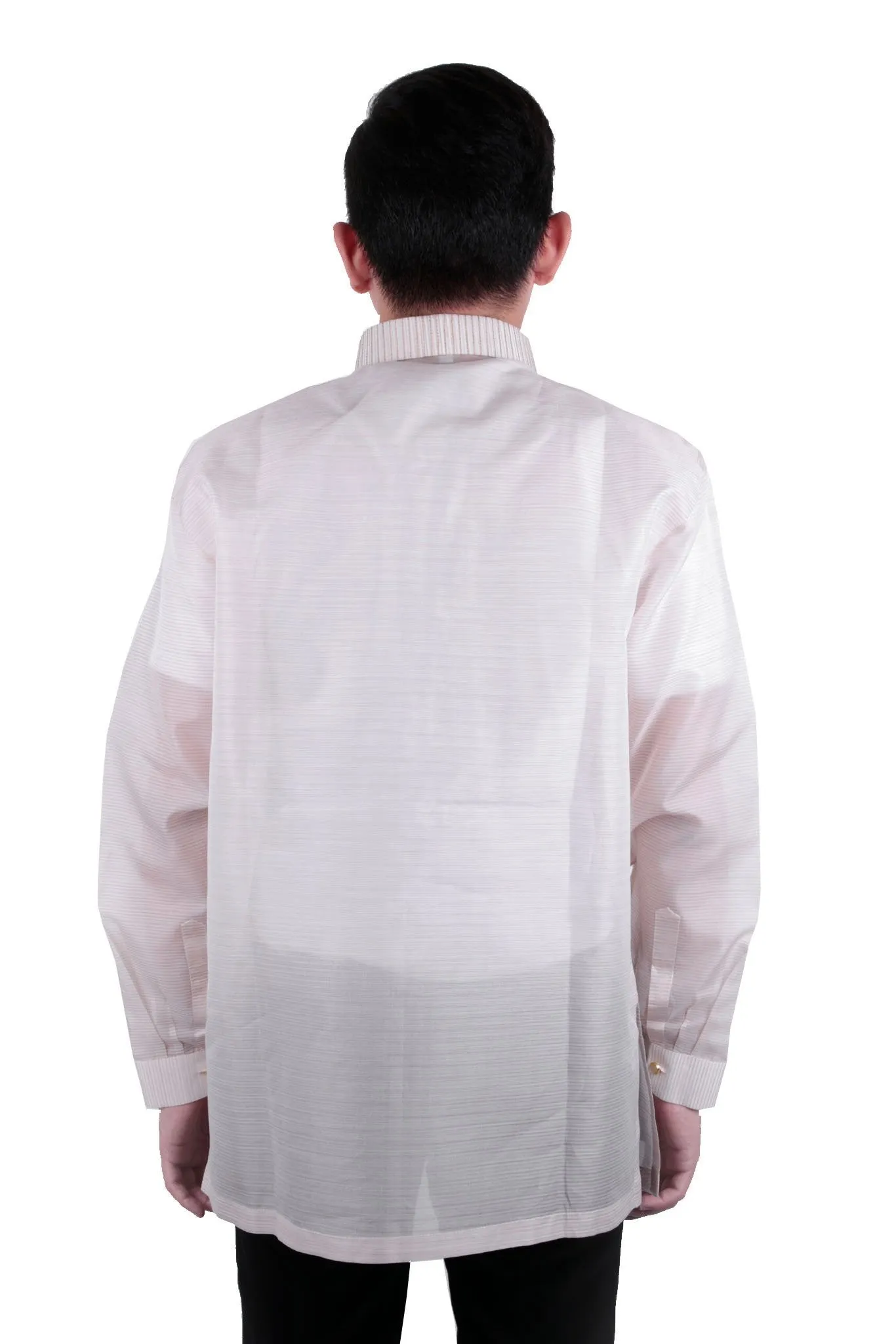 MJ36 - MADE-TO-ORDER - Jusi Pina Barong Tagalog Ethnic Stripe