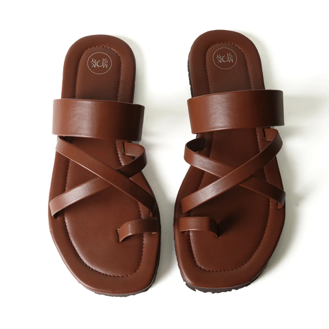 Monkstory Strappy Sandals - Vintage Tan