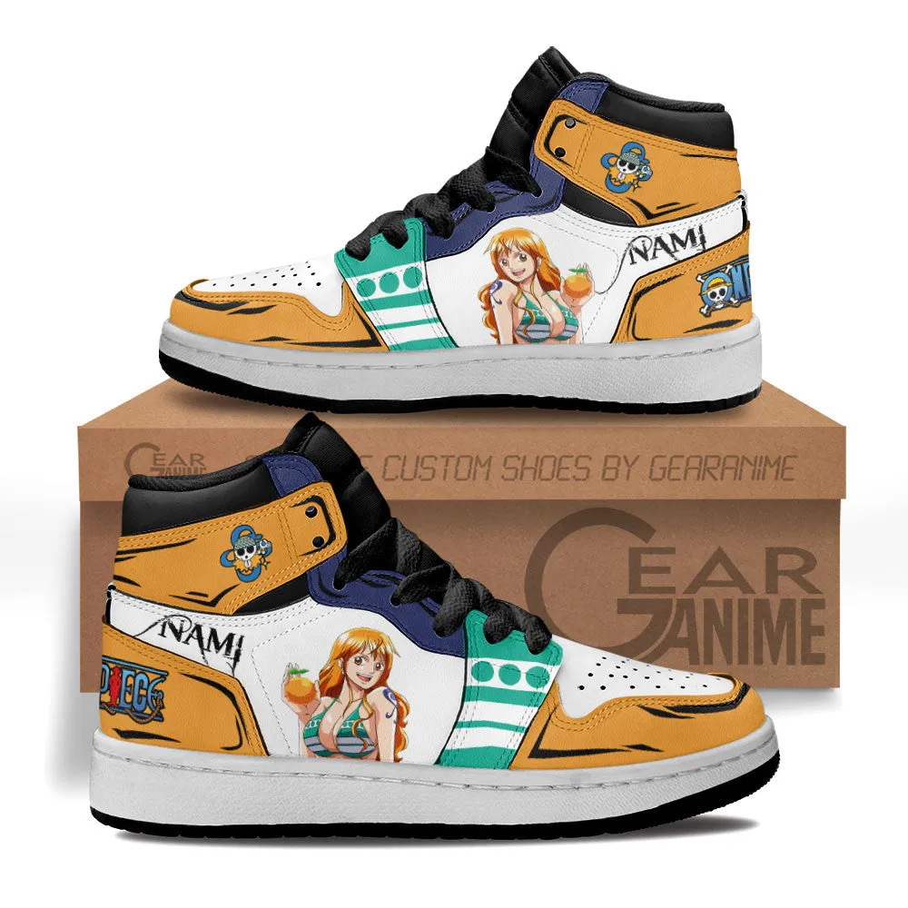 Nami Kids Sneakers Custom Anime OP Shoes For Kids