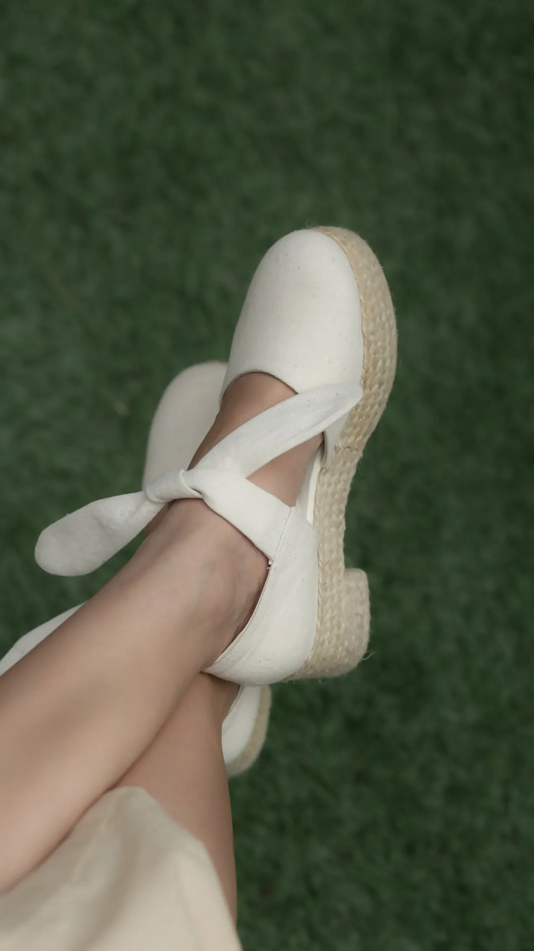 Natural Canvas Bow Tie Shoes- TAKTAI