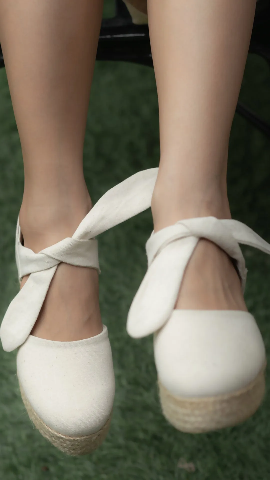 Natural Canvas Bow Tie Shoes- TAKTAI