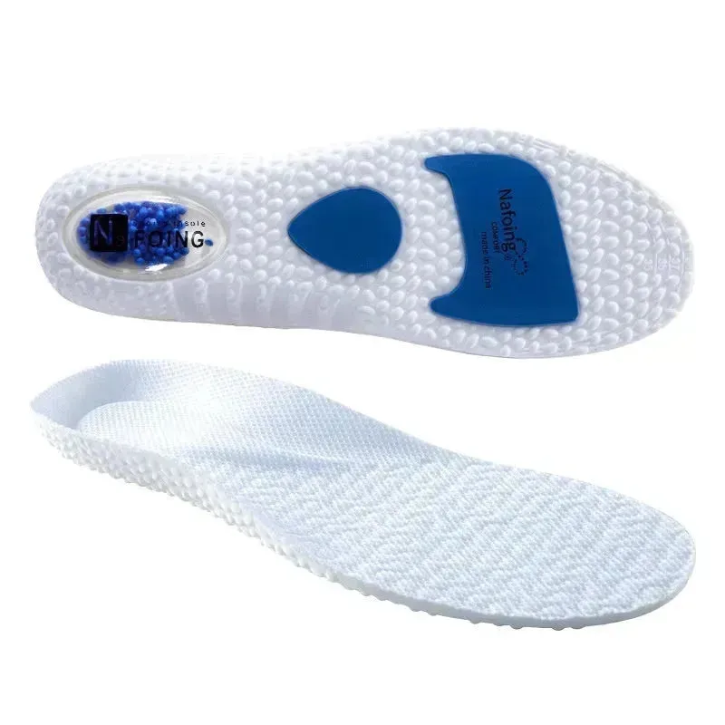 New Sport Insoles For Shoes High Elasticity Triple Shock Absorbing Sole Pad PU Memory Foam Air-cushion Super Soft Sneakers Soles