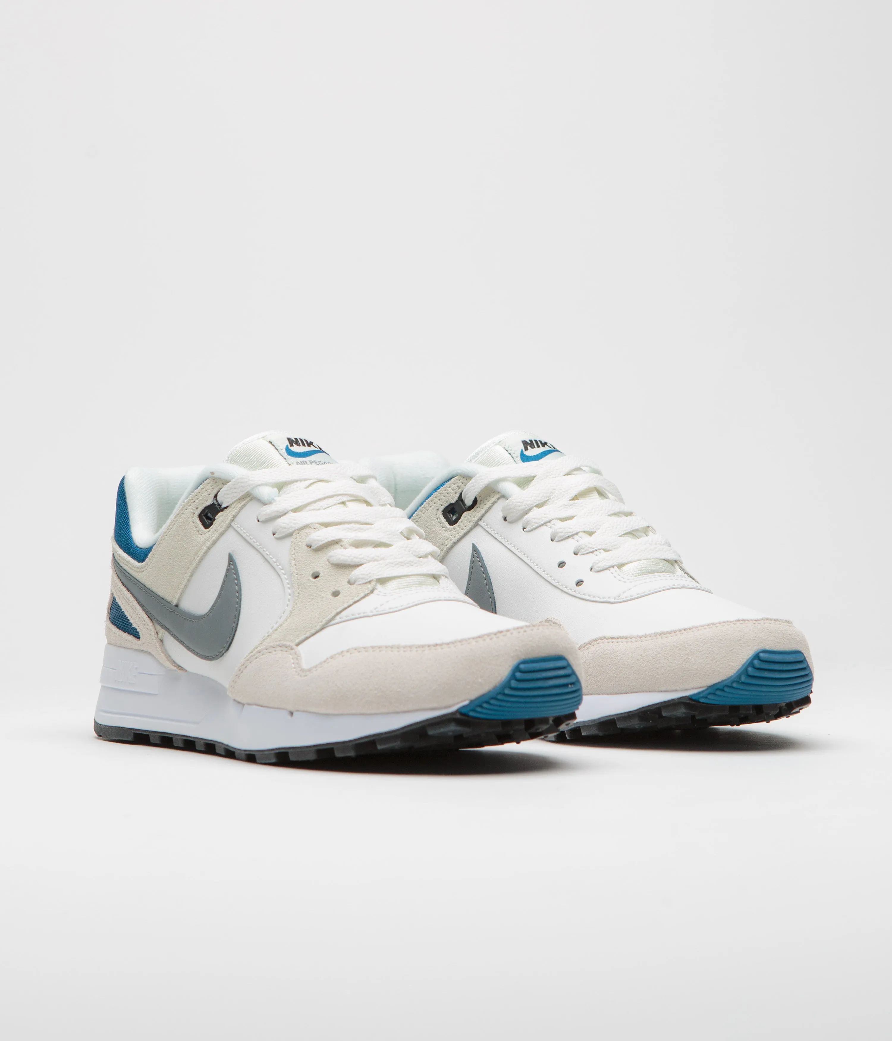 Nike Air Pegasus 89 Shoes - Summit White / Cool Grey - Industrial Blue