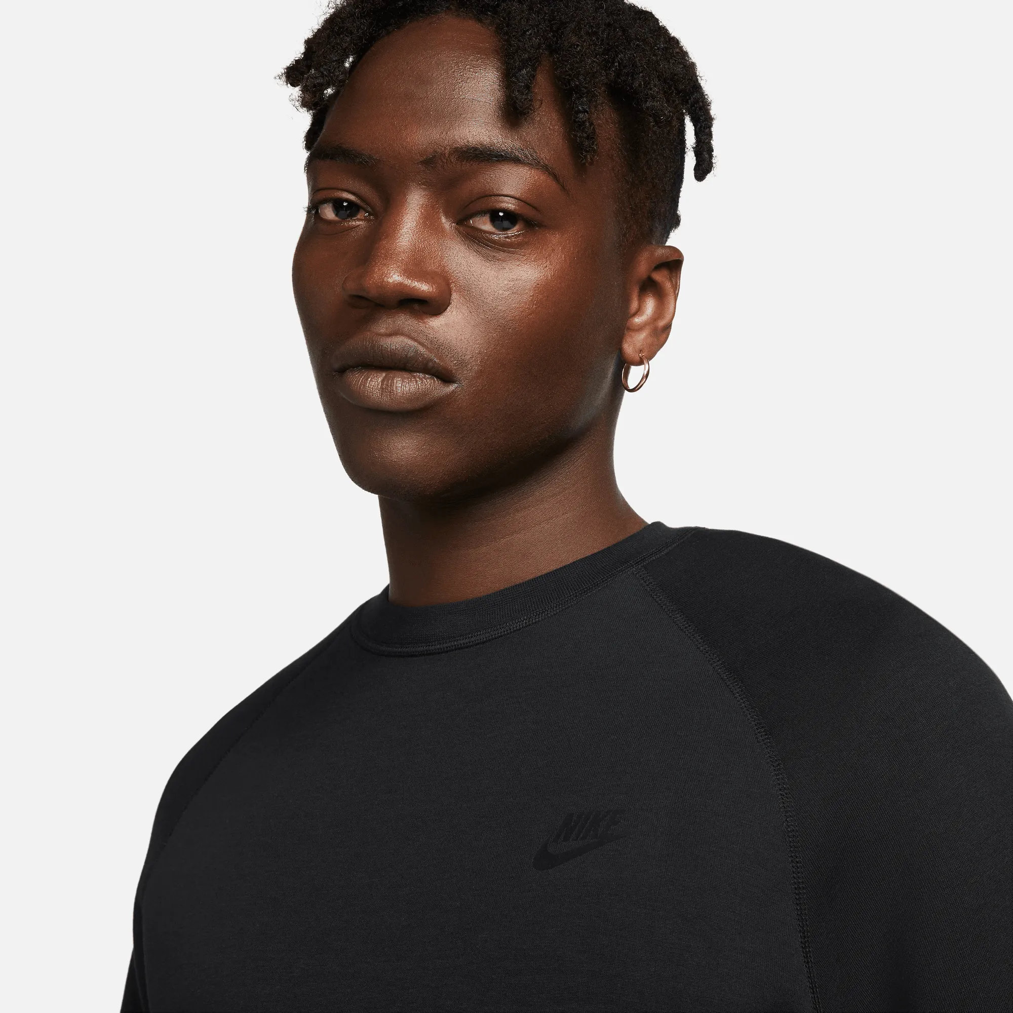 Nike Sportswear Tech Fleece Black Crewneck Sweatshirt