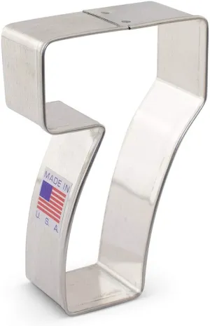 Number Seven Cookie Cutter, #7, Ann Clark 3.25 Inches, Tin Plated Steel