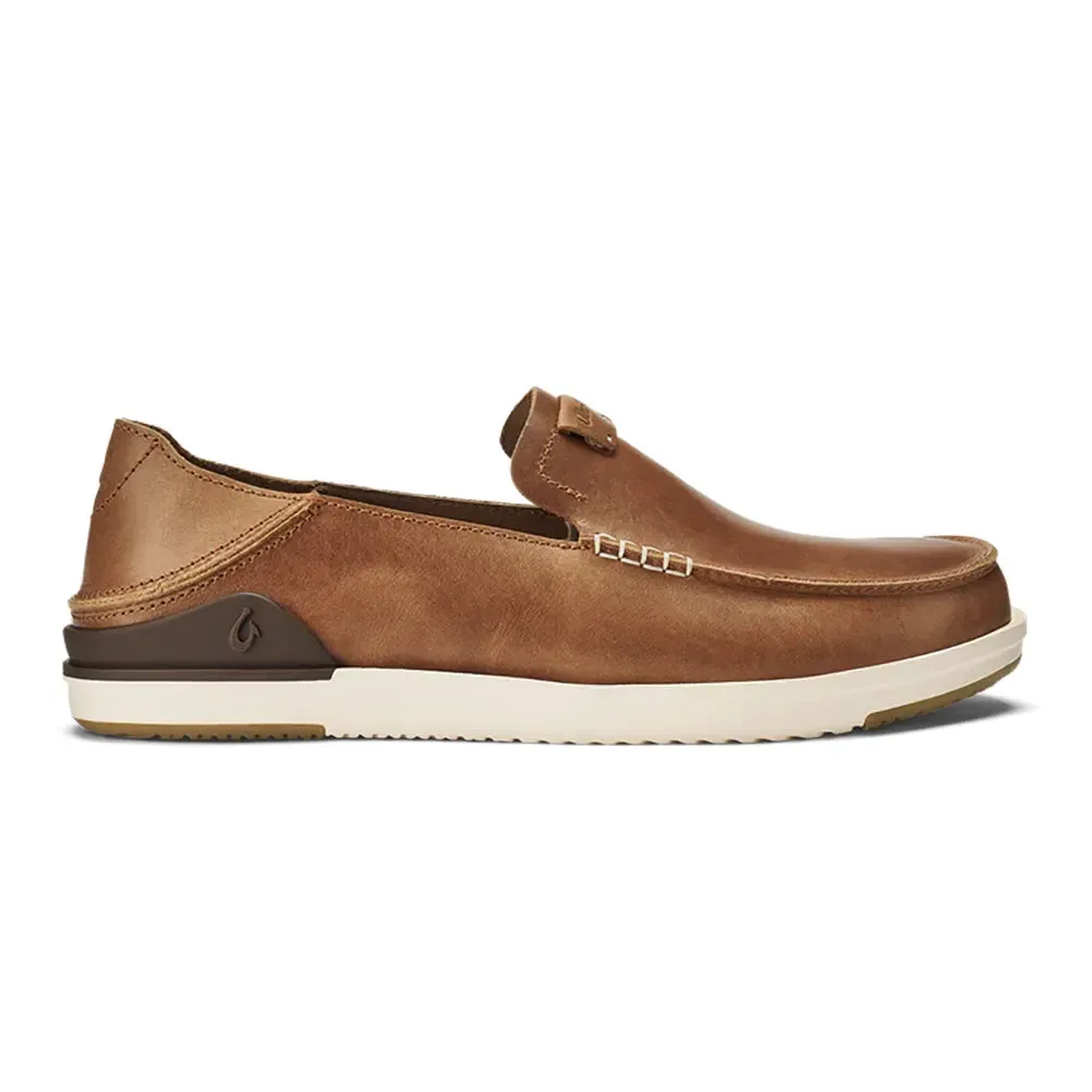 Olukai Men's Kakaha Leather Slip-On Shoes