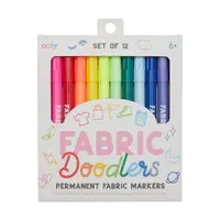 Ooly - 12 Marqueurs pour Tissu||Ooly - Fabric Doodlers Markers