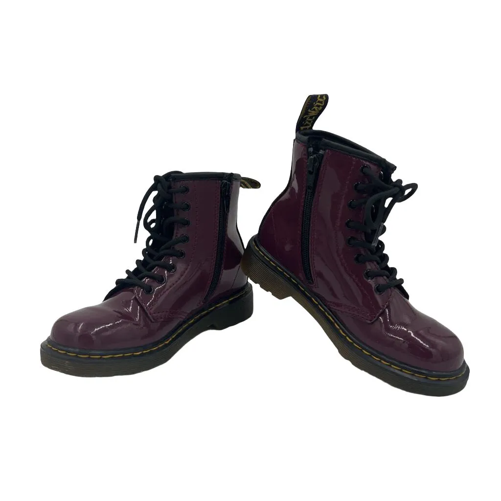 Patent Leather Lace Up Boots