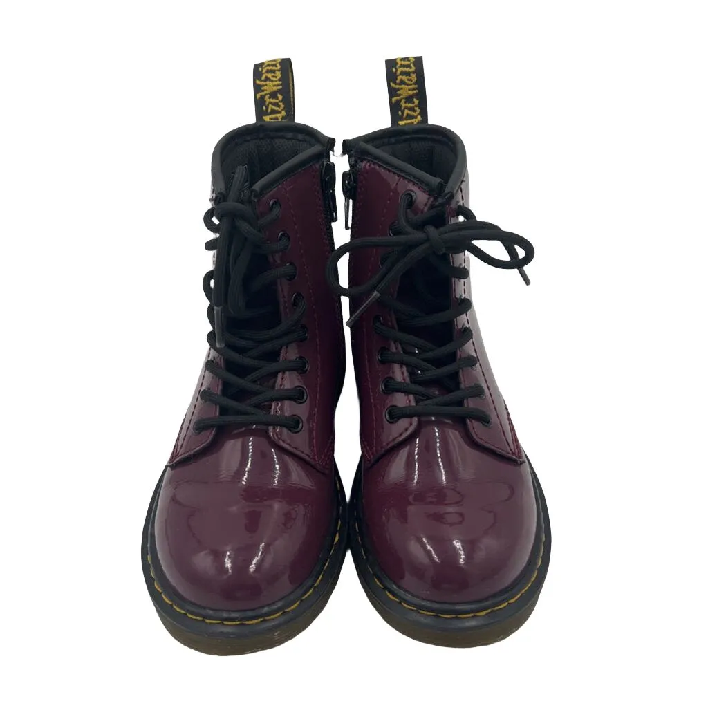 Patent Leather Lace Up Boots