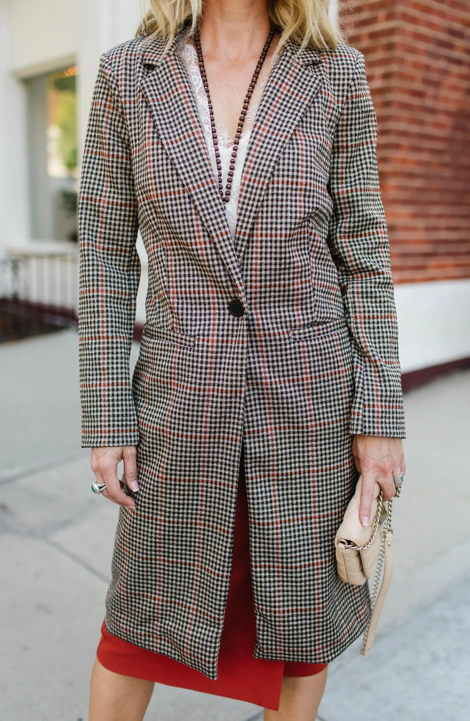 Plaid Boyfriend Trench