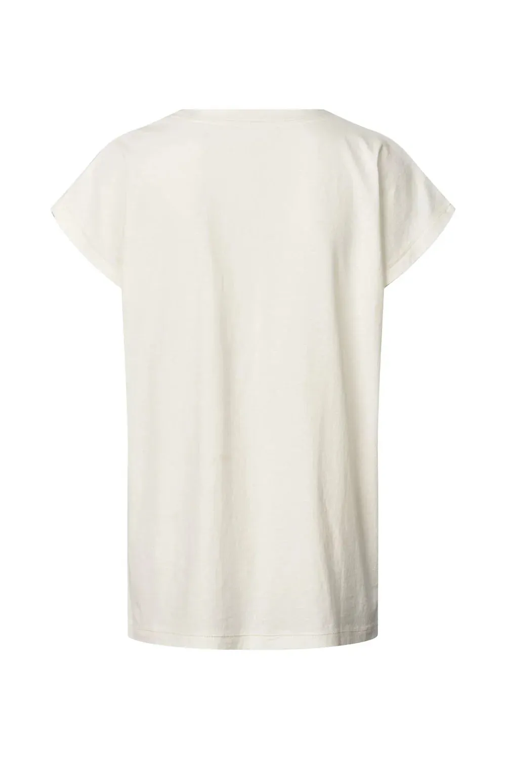 Rabens Saloner Anira Ribben Love Tee in Chalk