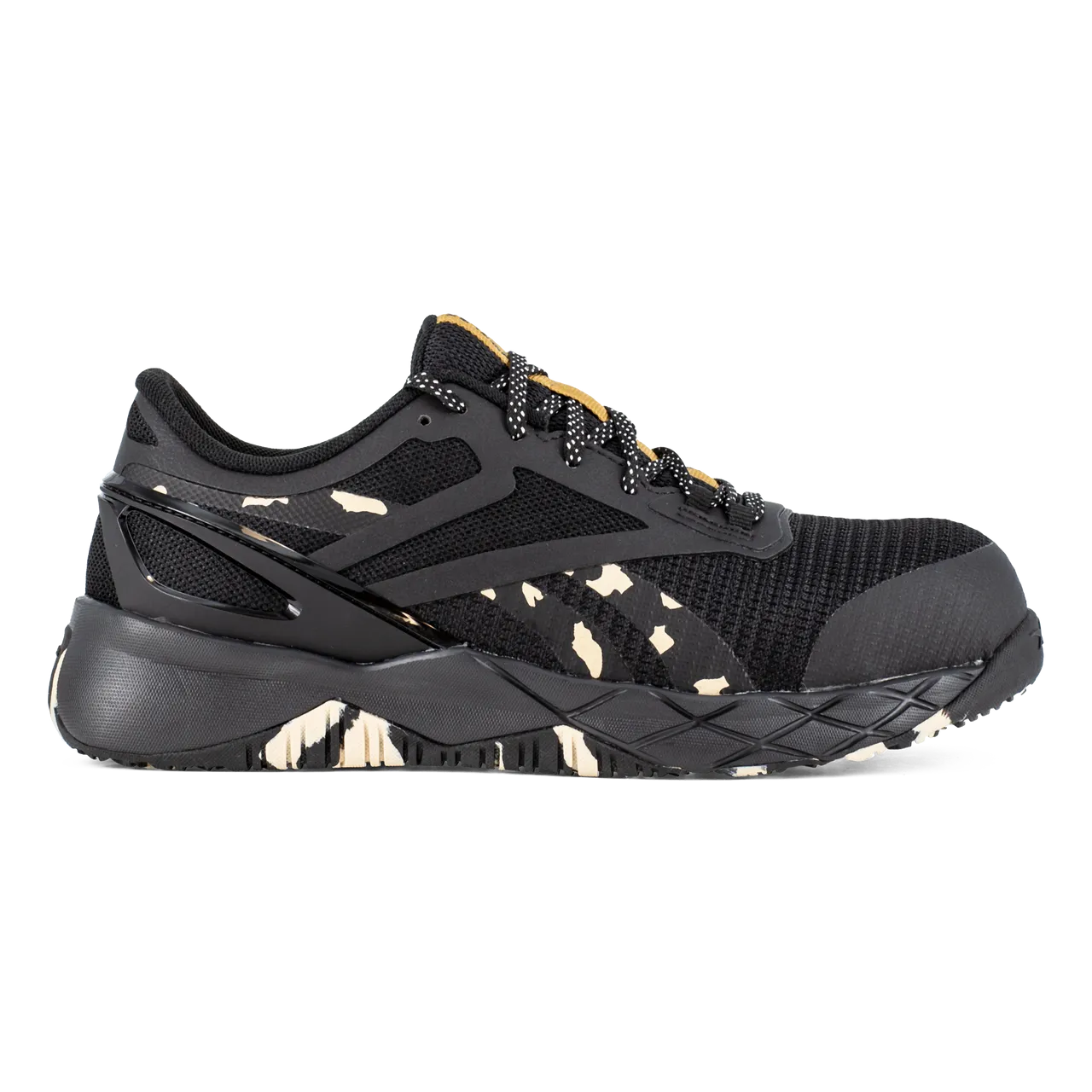 REEBOK RE366 WOMEN'S BLK / CAMO / BRN NANOFLEX TR SD ATHLETIC WORK SHOE