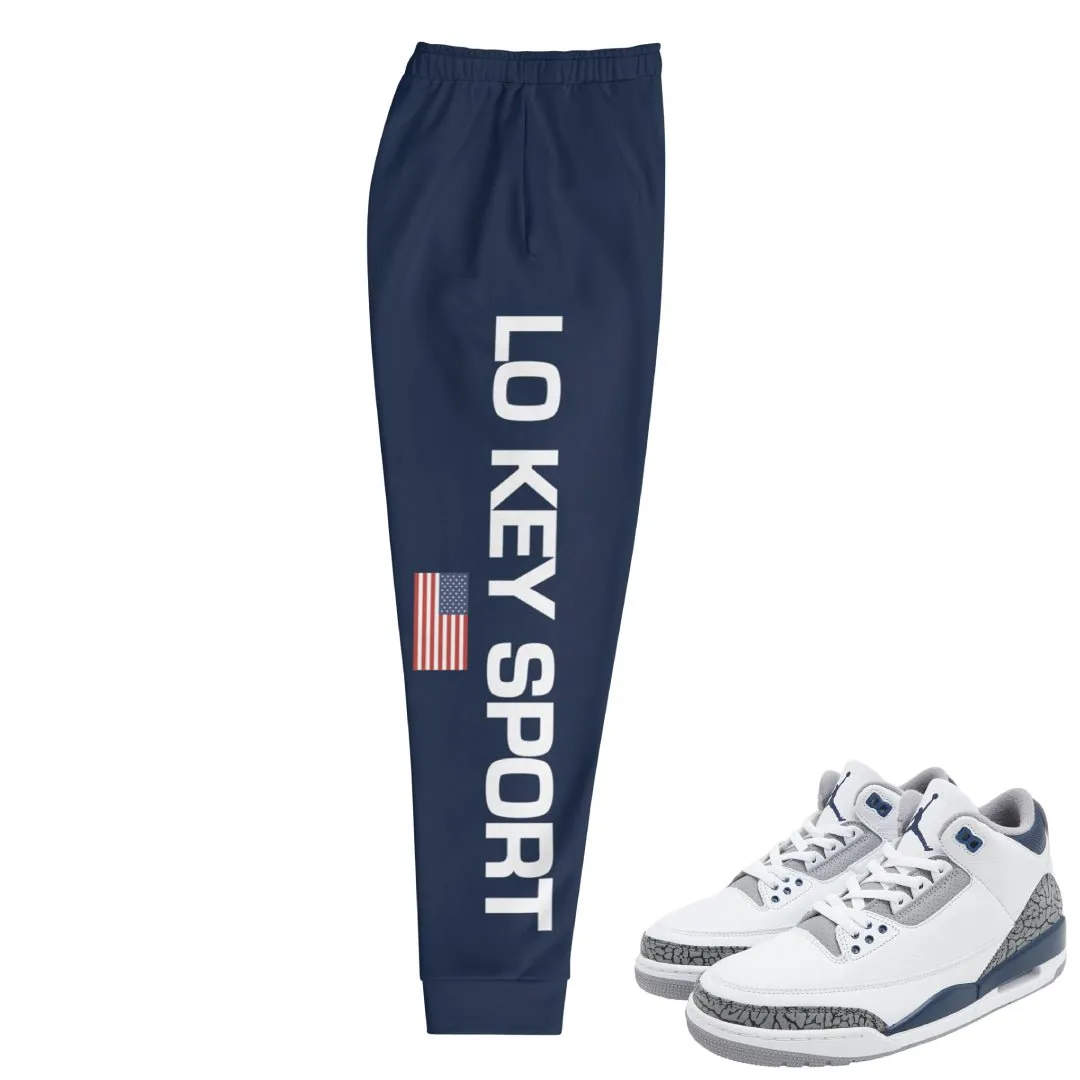 Retro 3 Midnight Navy Cement Lo Key Joggers