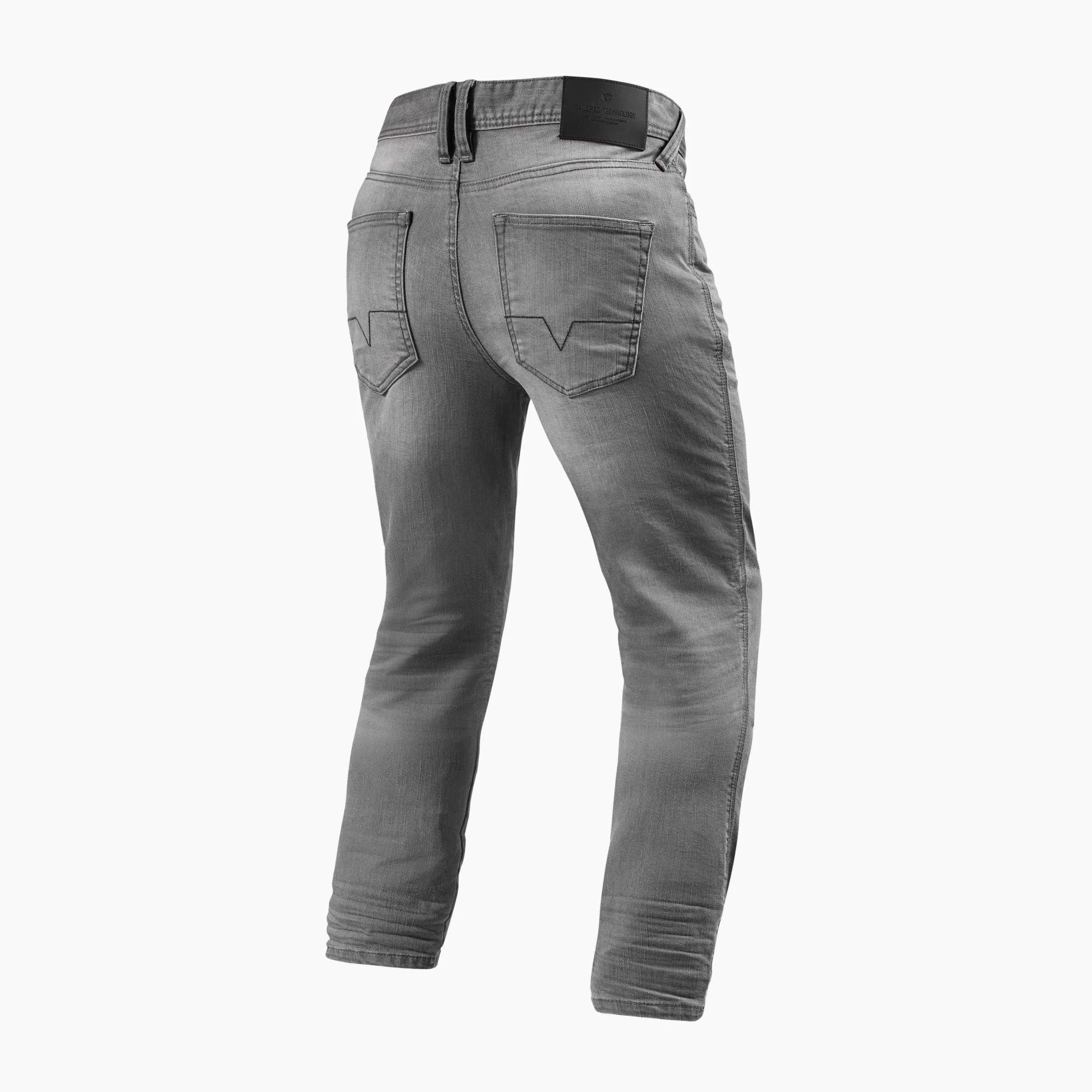 REV'IT! Men's Piston SK Jeans Light Grey Wash