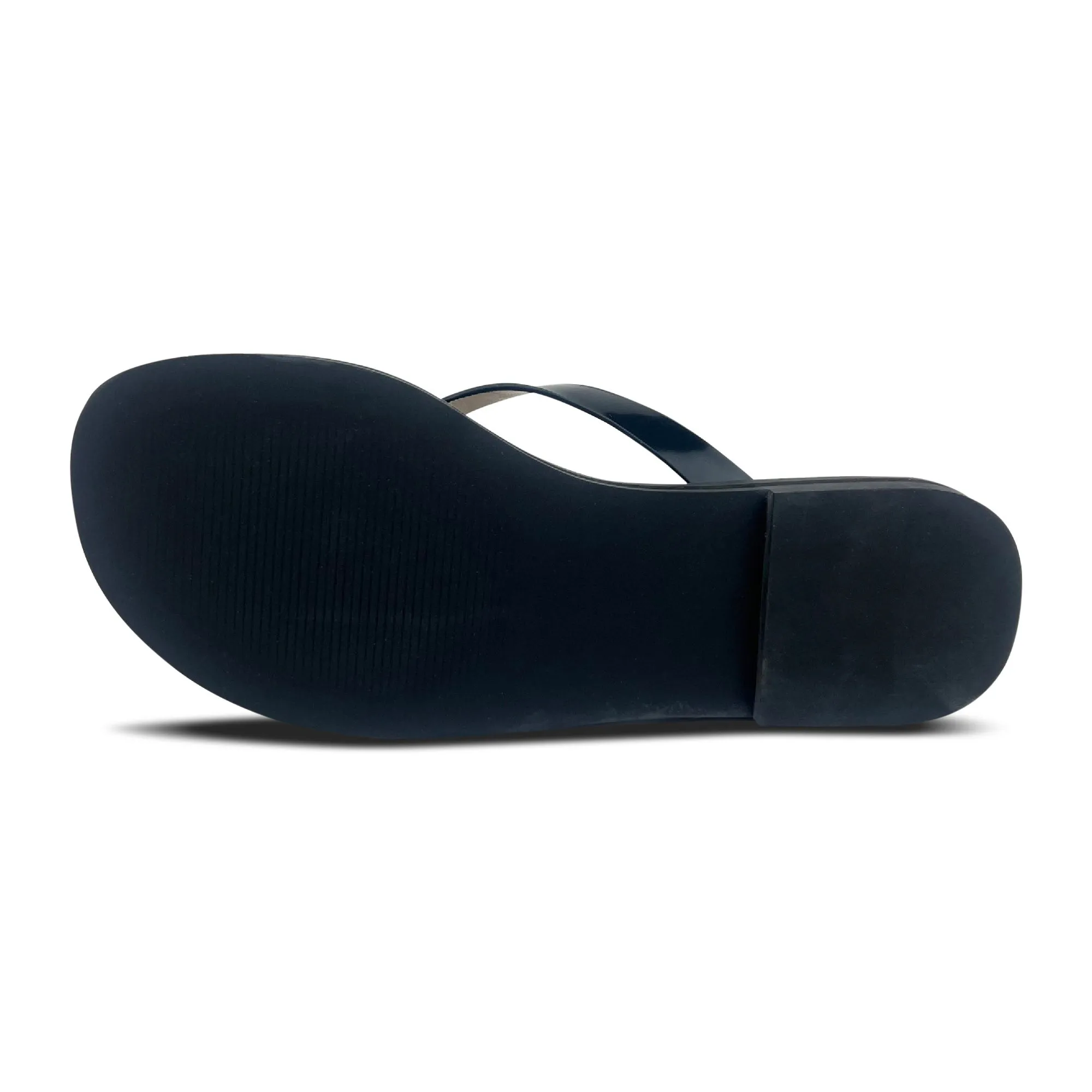 River Flip Flop in Black Leather