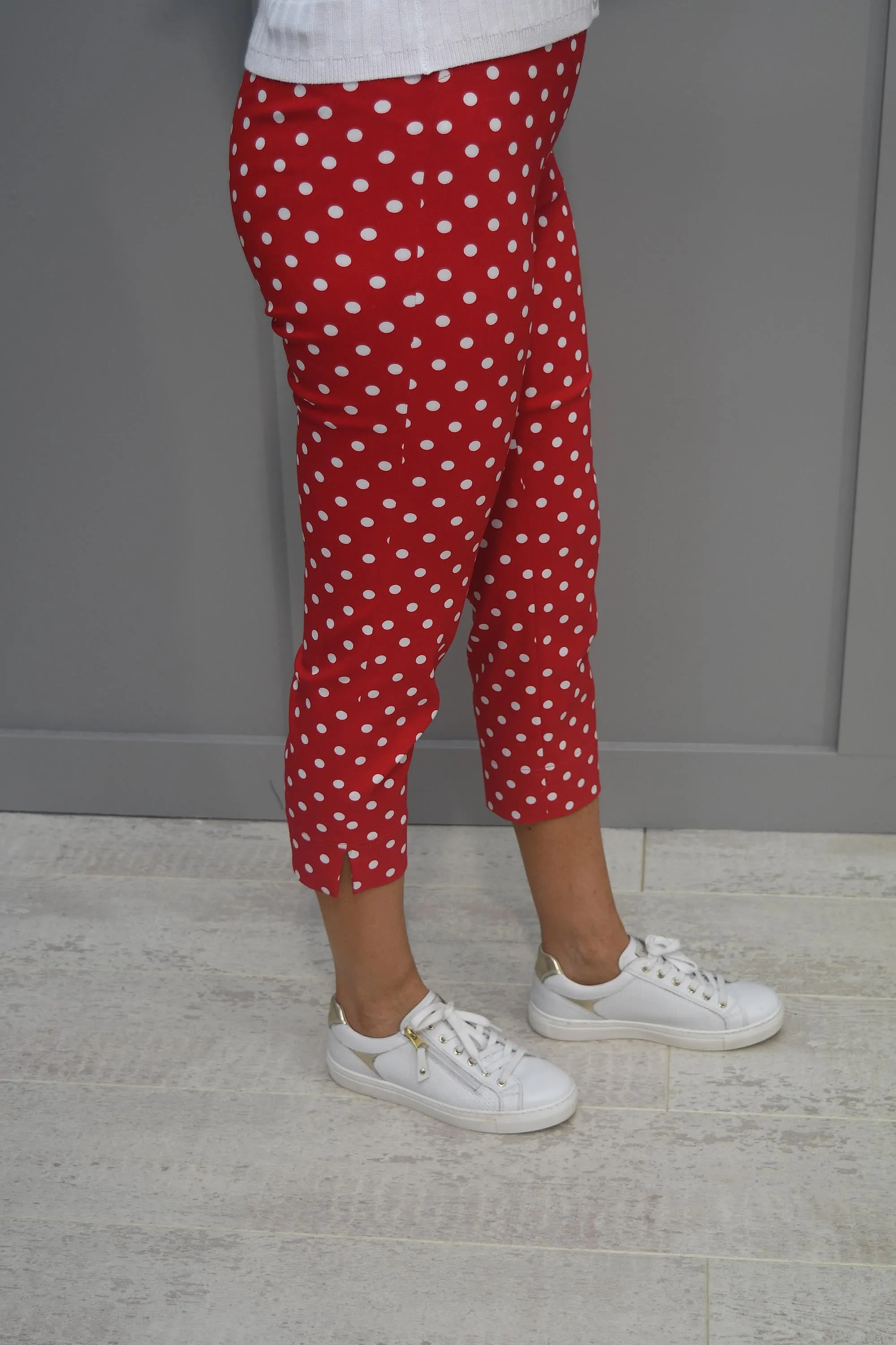 Robell Rose 07 Red Spot Trouser - 51569 54570 40