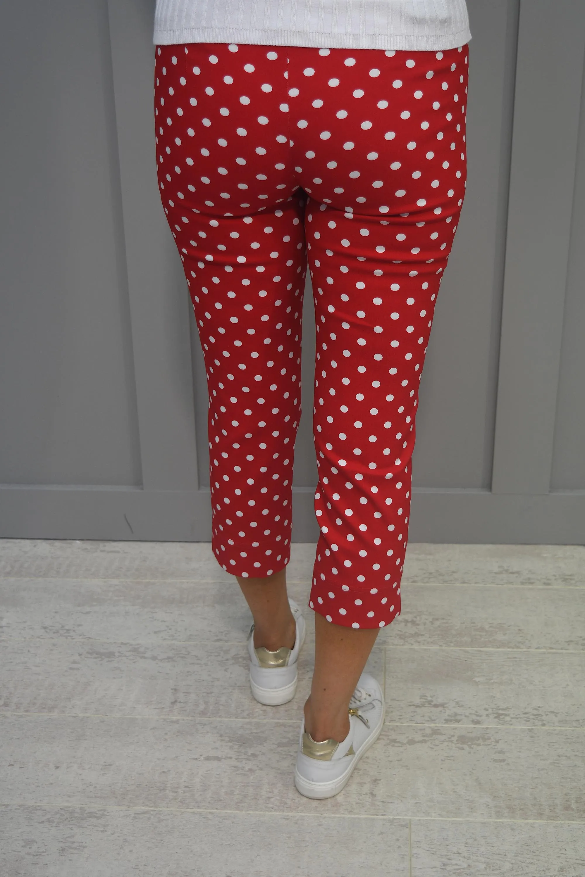 Robell Rose 07 Red Spot Trouser - 51569 54570 40