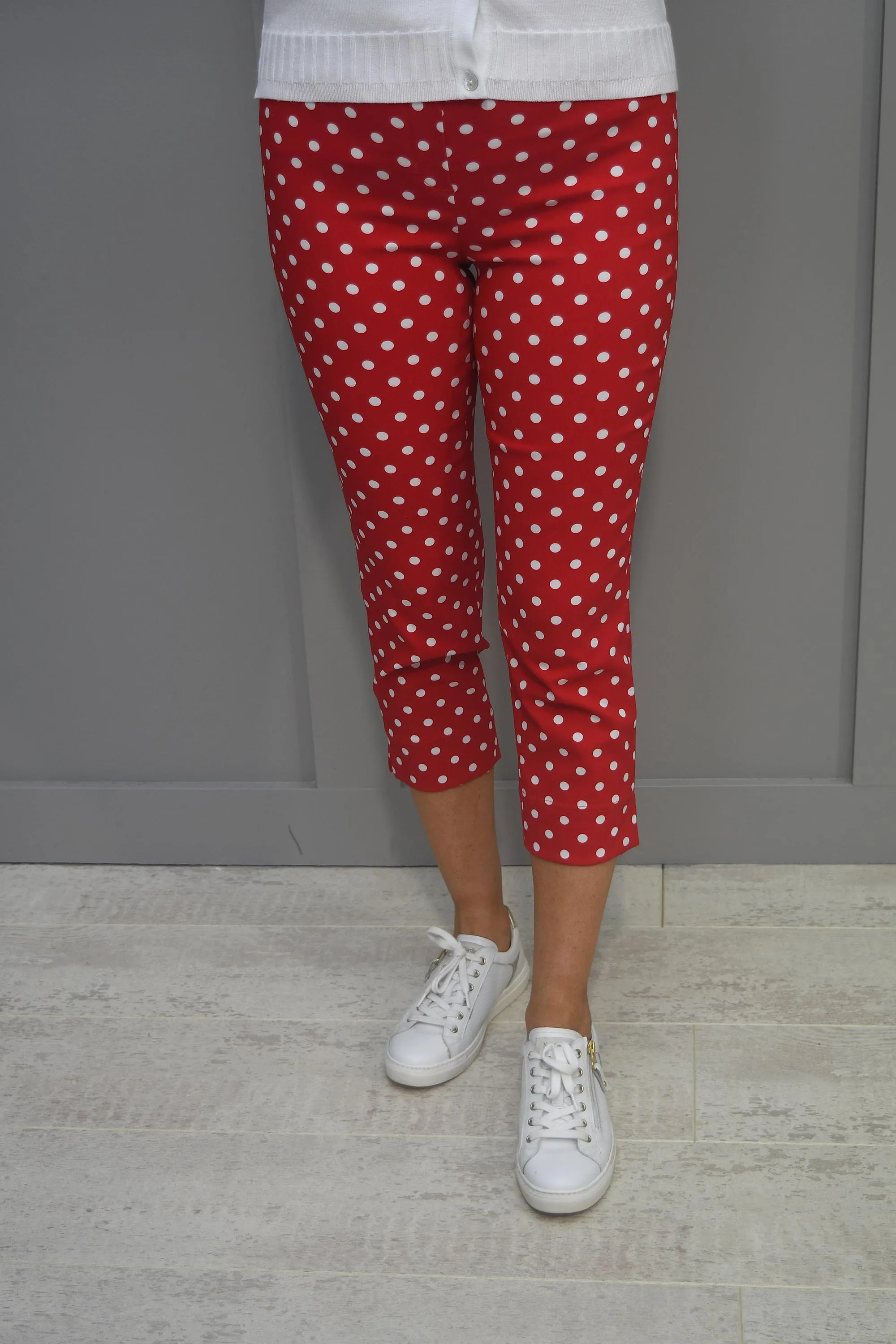 Robell Rose 07 Red Spot Trouser - 51569 54570 40