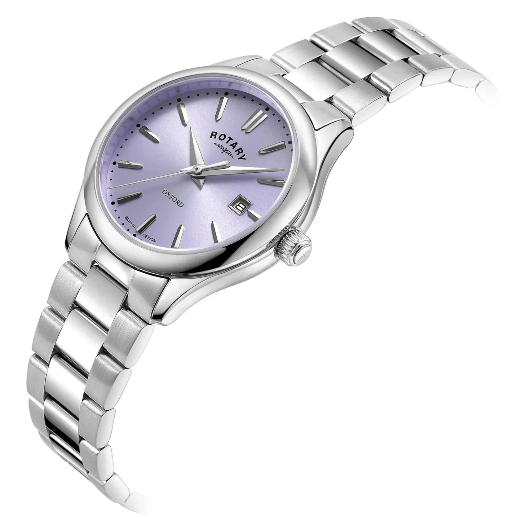 Rotary Oxford  Auto Ladies Silver Watch LB05092/75