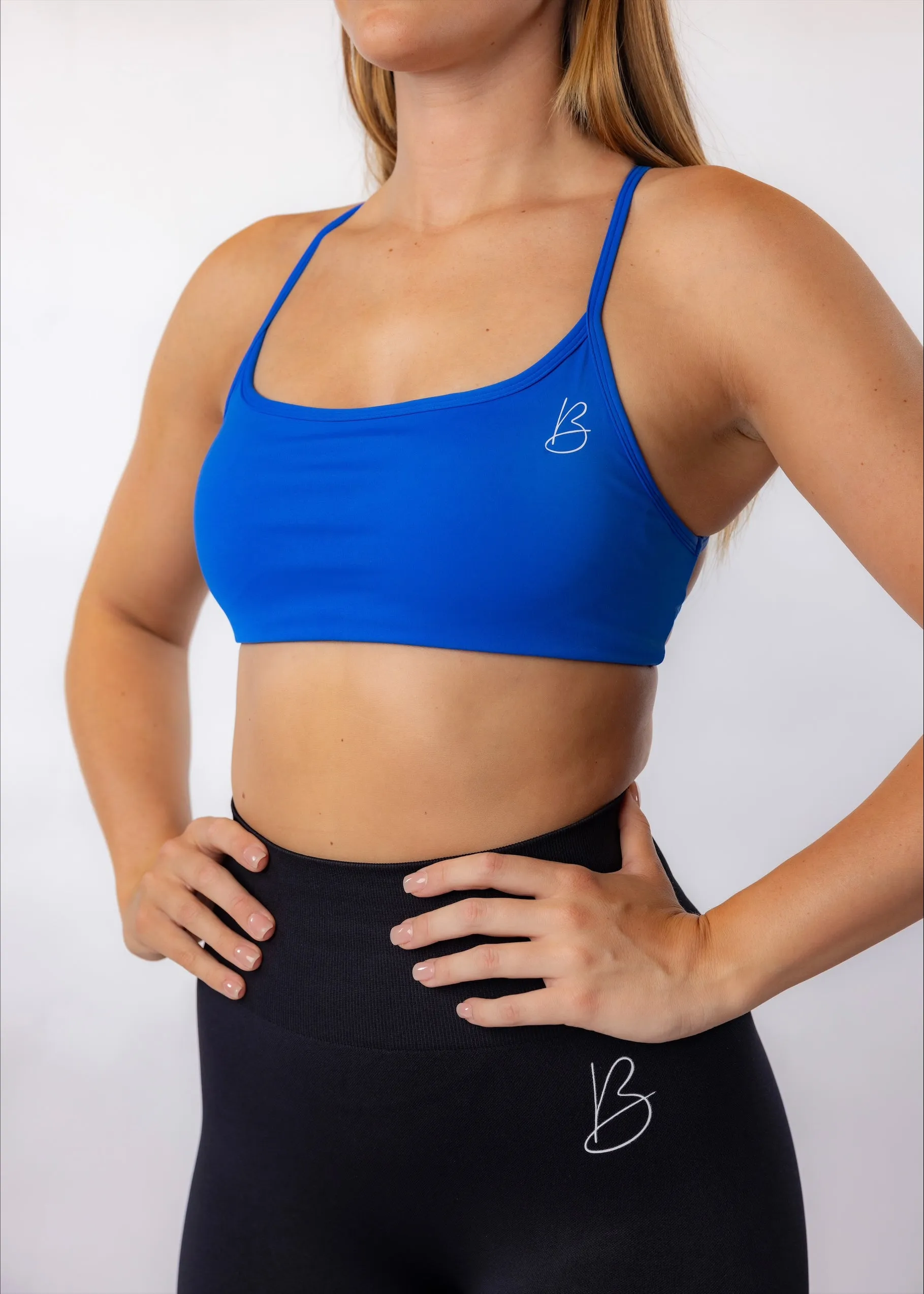 Royal Blue Open Back Sports Bra