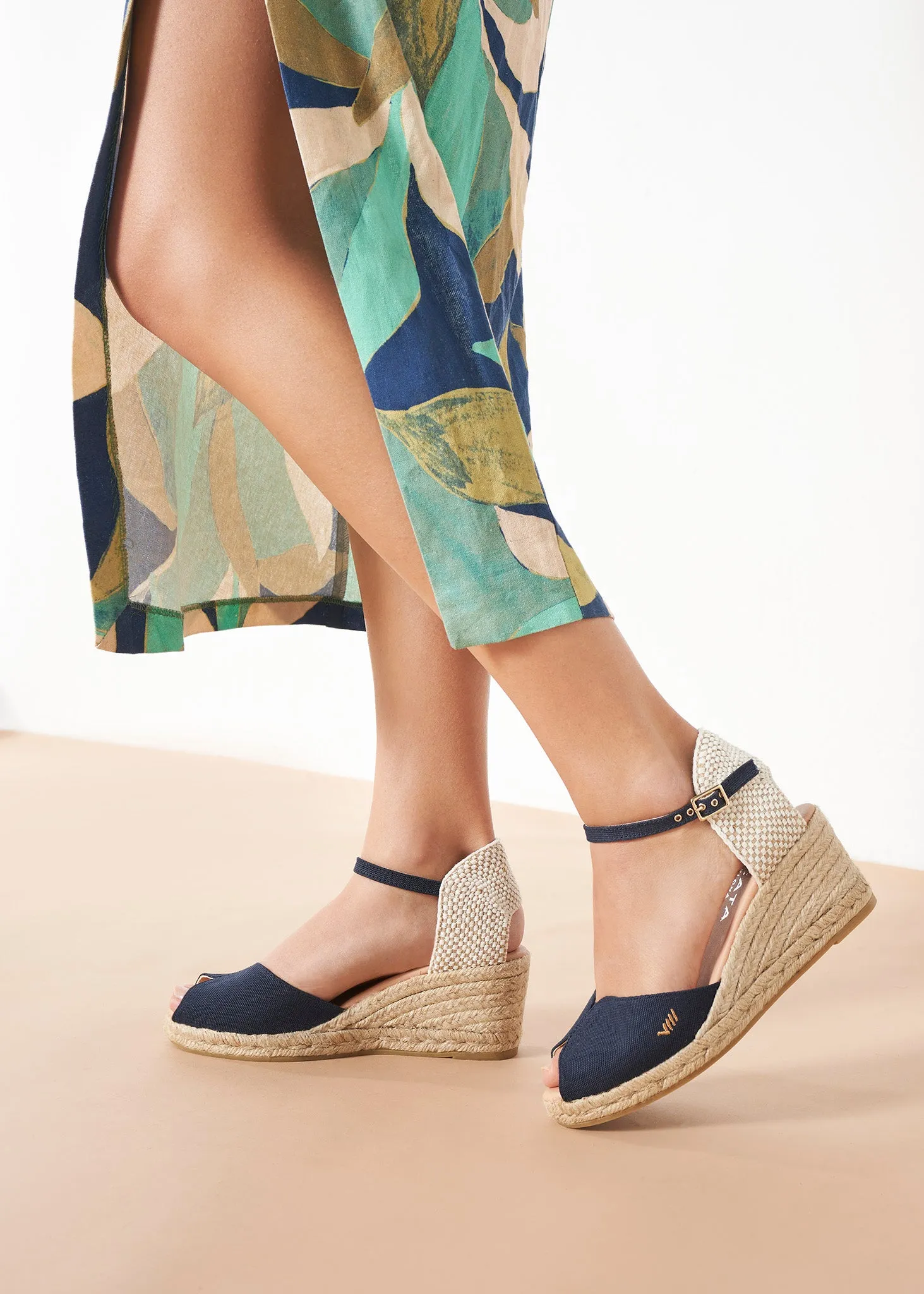 Sacova Canvas Espadrille Sandal Wedges