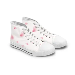 Sakura Pink Petals Women's High Top Sneakers