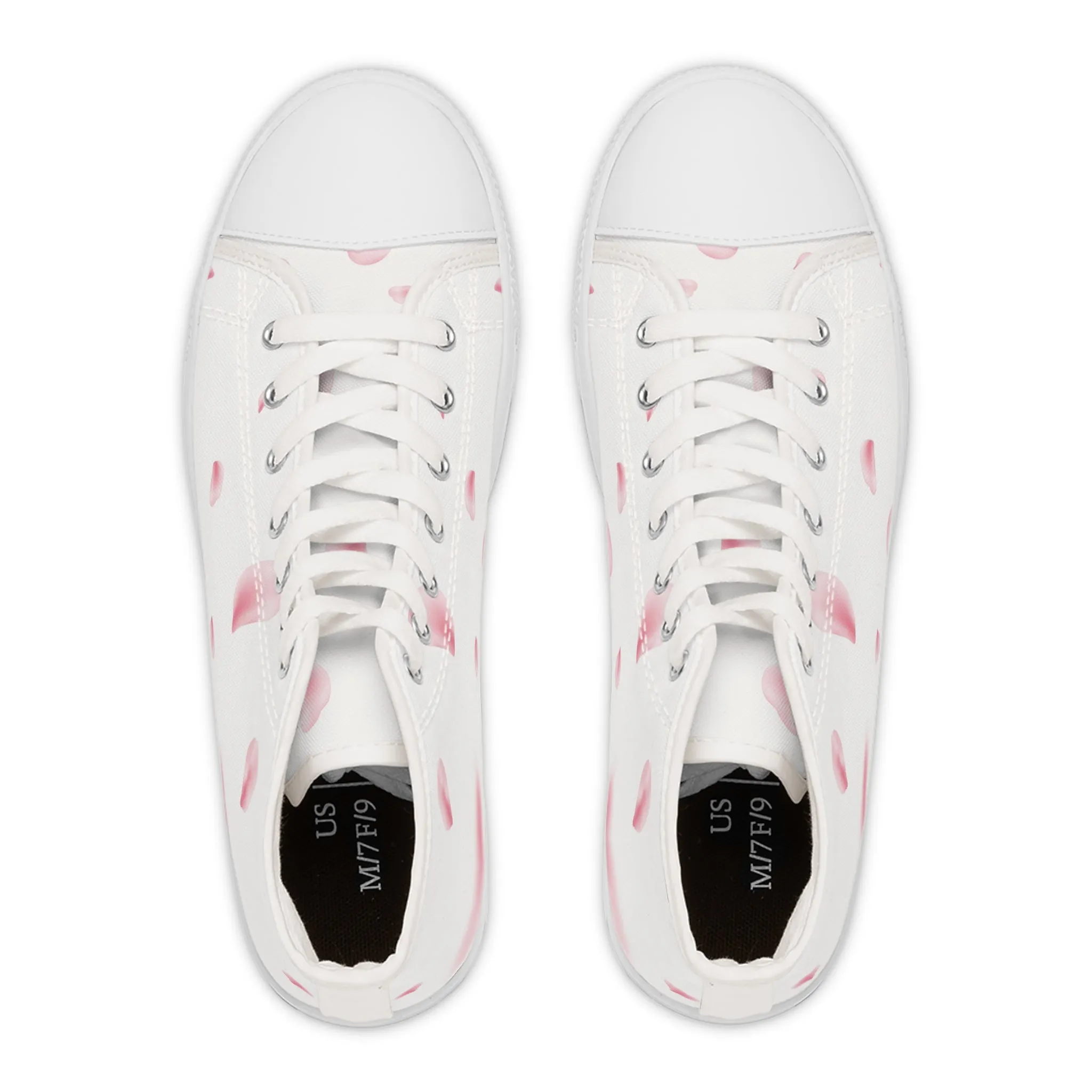 Sakura Pink Petals Women's High Top Sneakers