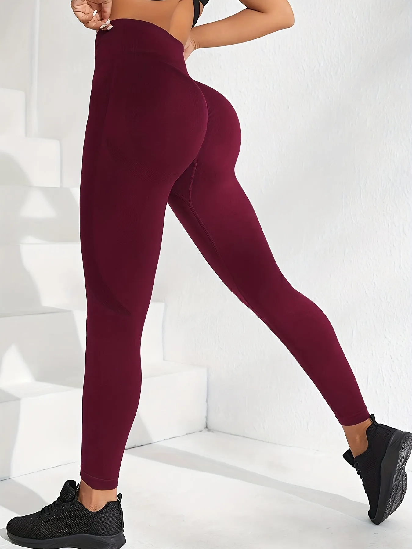 Seamless Yoga Leggings Highwaisted Solid Color Activewear